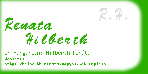 renata hilberth business card