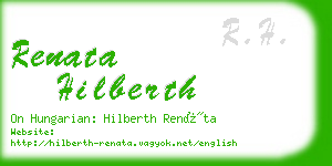 renata hilberth business card